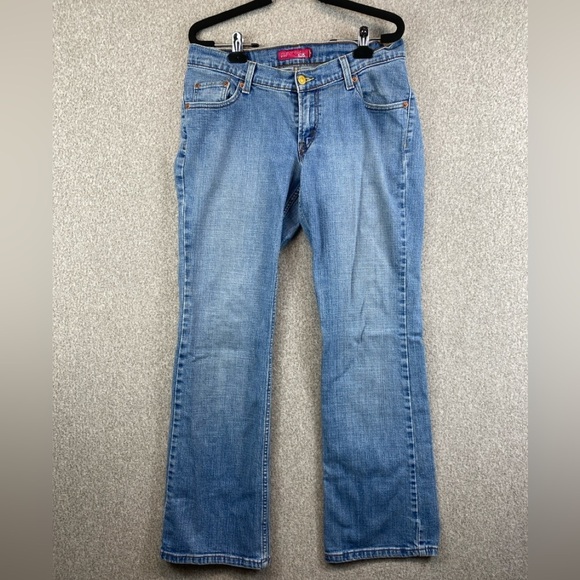 Levi’s 528 low rise curvy bootcut size 11 stretchy Y2K edgy cut date 2008 - Picture 1 of 12